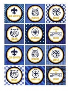 cub scout cupcake toppers