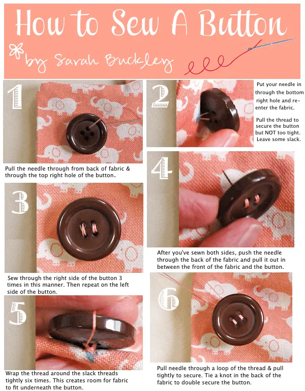 Quick Reference for Sewing on a Button