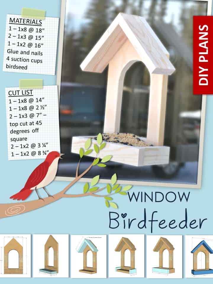 Wooden Window Birdfeeder
