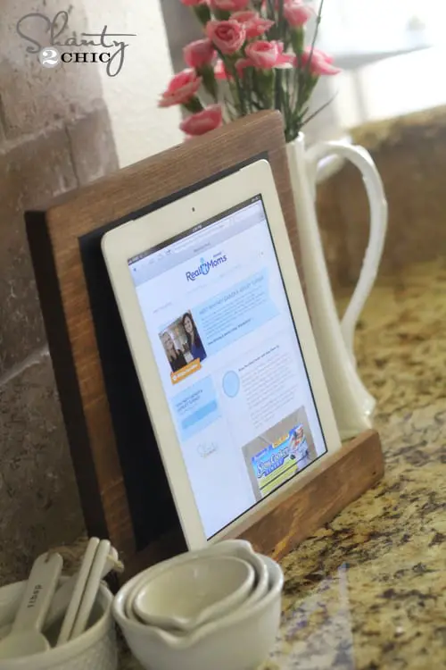 DIY iPad Stand Holder/Recipe Holder