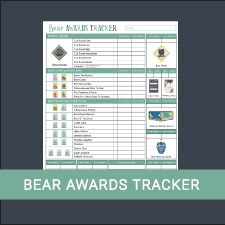 cub scout bear awards checklist