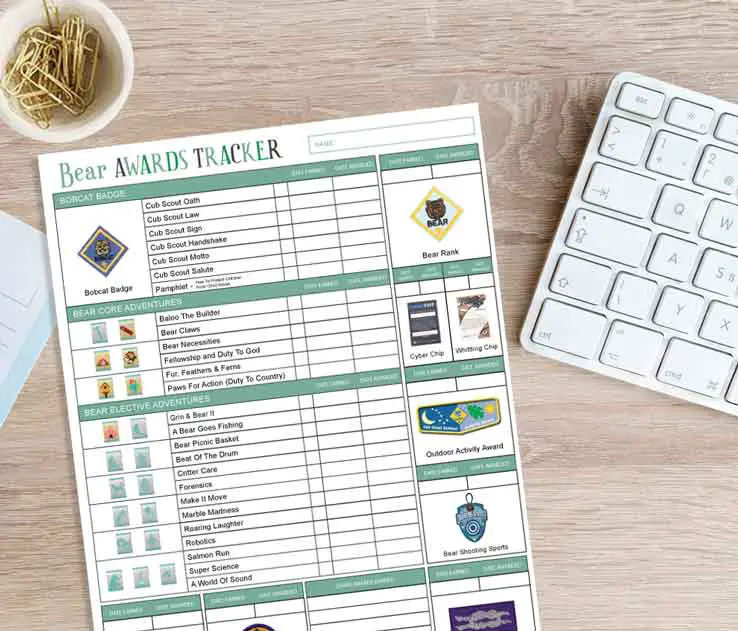 Cub Scout Awards Tracker – (With Free Printables)