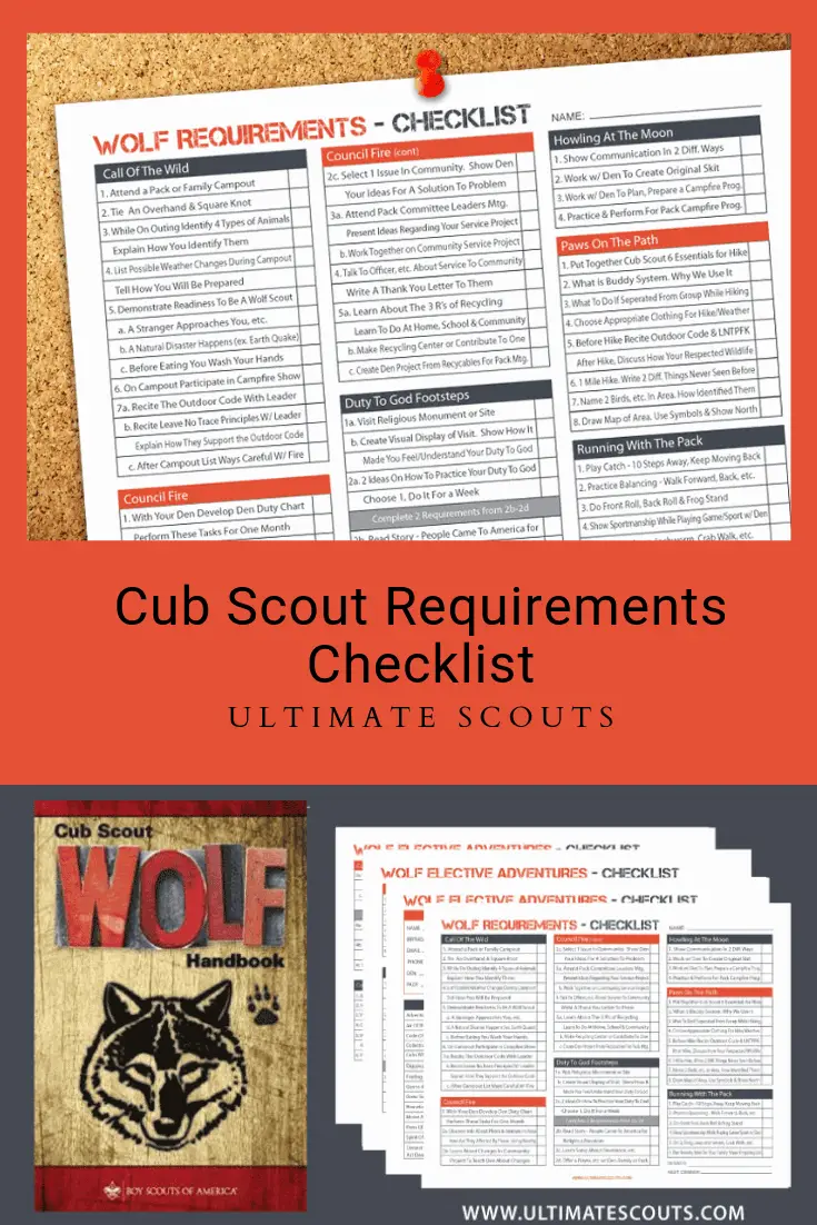 Wolf Cub Scout Requirement Tracking Sheets Ultimate Scouts