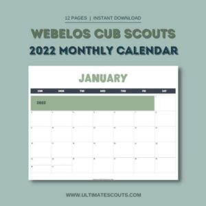 webelos scout printable calendar
