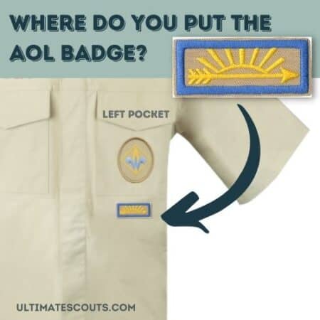 where do you put the arrow of light badge?