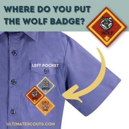 wolf cub scout rank badge placement