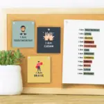 scout law printables on cork board