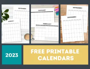 free printable calendars for 2023