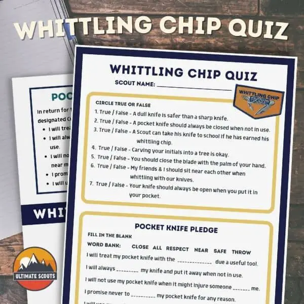 Whittling Chip Printable Ultimate Scouts