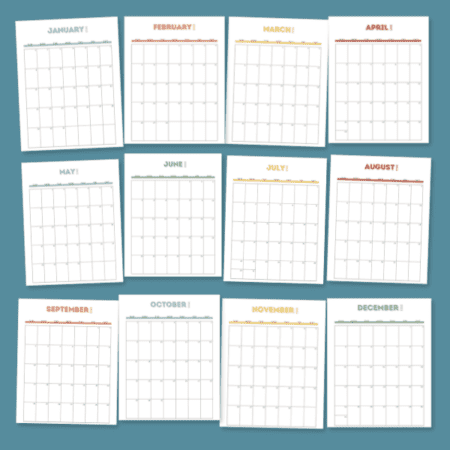2023 Portrait Printable Calendar + Digital Calendar (Sunday Start ...