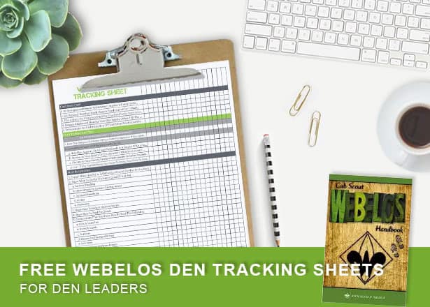 webelos den tracking worksheet printable