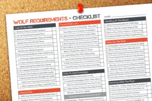 wolf requirement tracking checklist with free printable