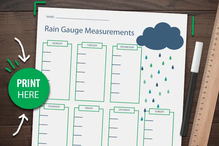 track your rain gauge measurements with a rain journal