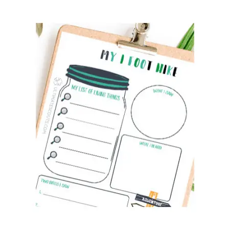 tiger cub scouts free printable for the 1 foot hike requirement
