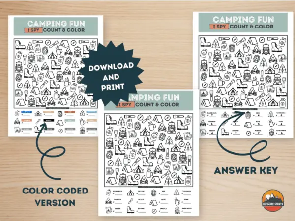 Fun Camping Coloring Printable For Kids