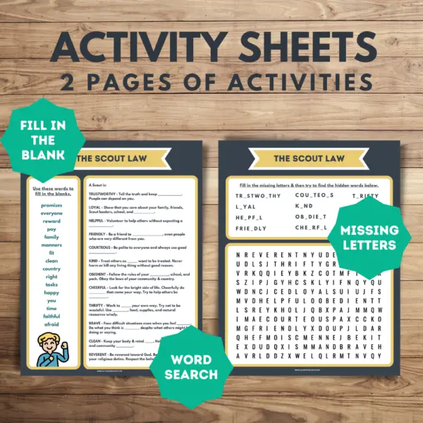 The Scout Law Worksheet Printables - Image 3