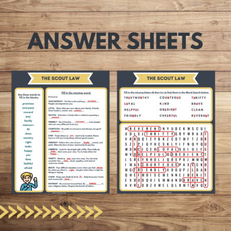 The Scout Law Worksheet Printables – Ultimate Scouts