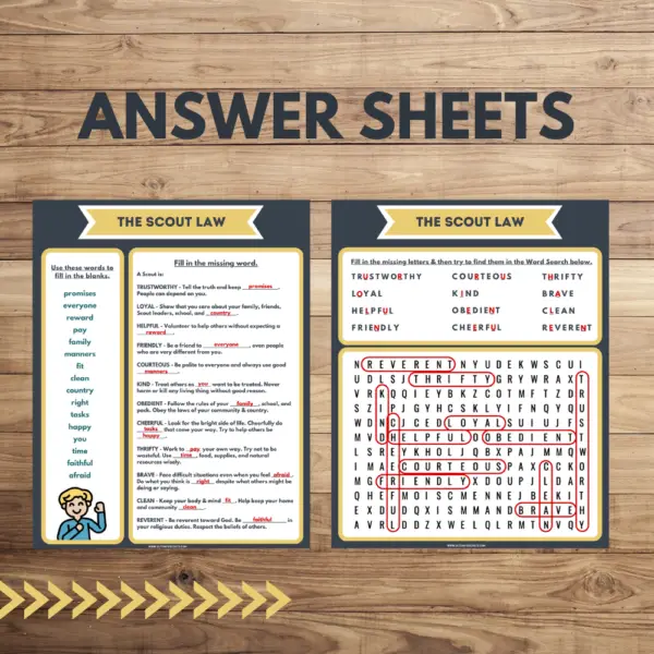 The Scout Law Worksheet Printables - Image 4