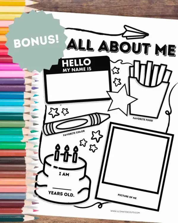 Free Bonus Printable - About Me