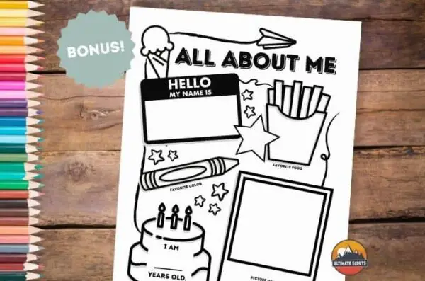 All About Me Printable Bonus