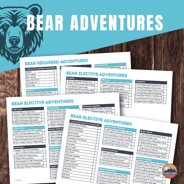 Bear Scout Adventure Checklist