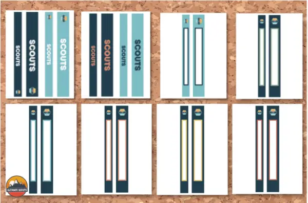 Scout Binder spines