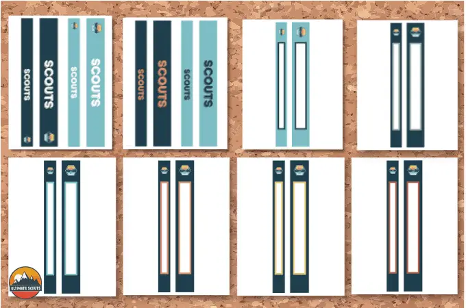 Scout Binder spines