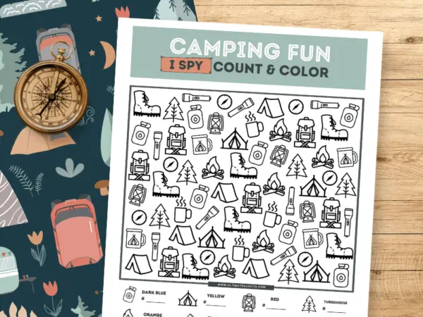 Fun Camping Coloring Printable For Kids