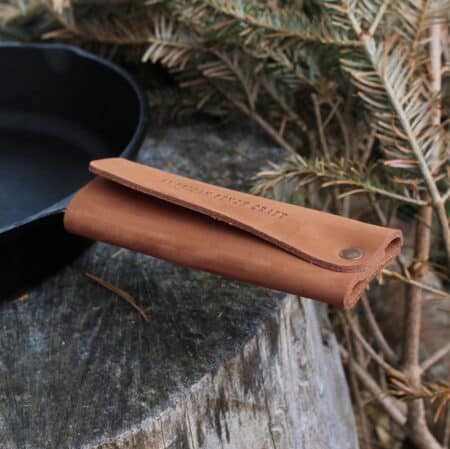 leather handle cover for cast iron pot