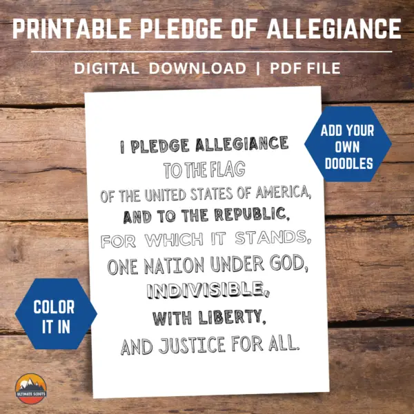 Pledge of Allegiance Printable - Coloring Pages - Image 3