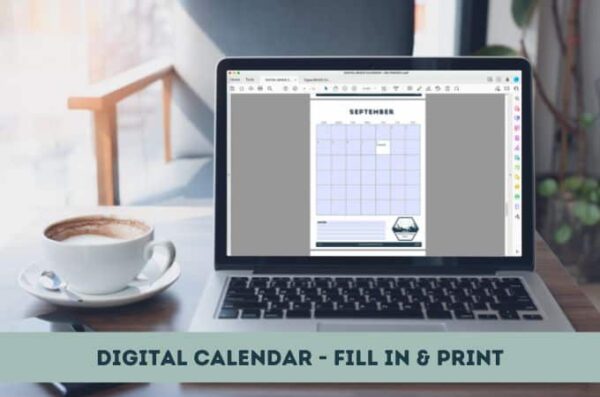 Digital Ink Friendly Calendar