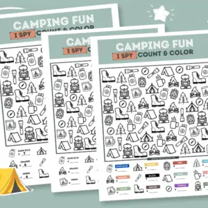 Camping Fun I Spy Printable For Kids