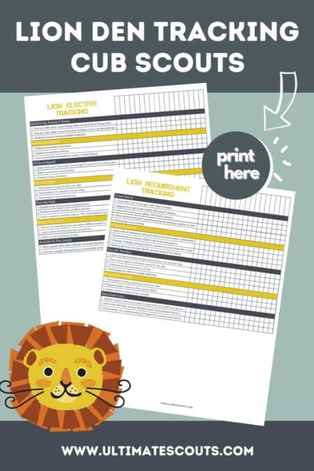 Lion Scout Free Printable