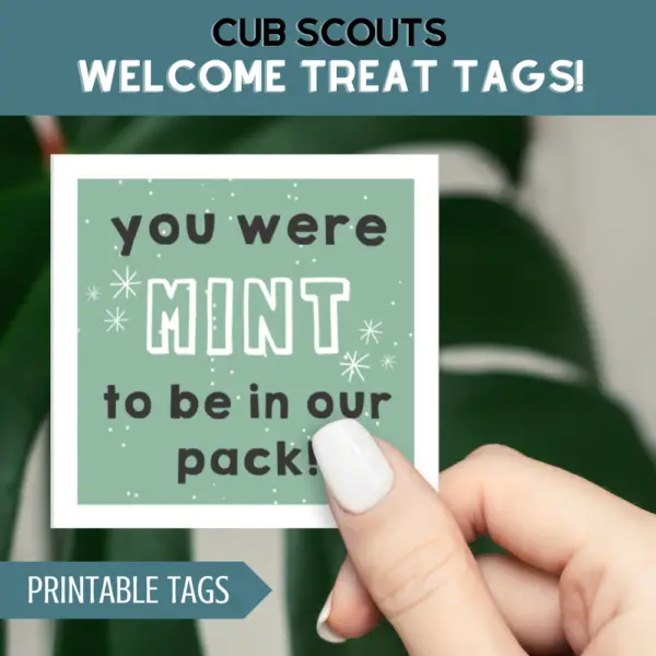 Cub Scout Printable Mint Treat Tag