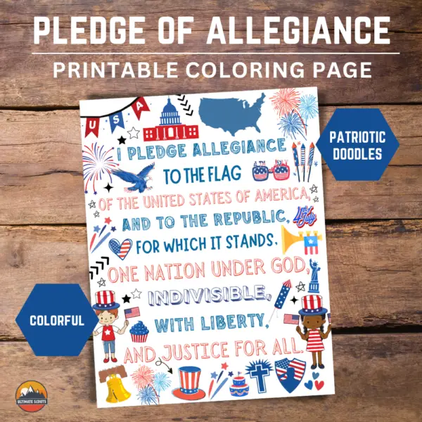 Pledge of Allegiance Printable - Colorful - Image 2