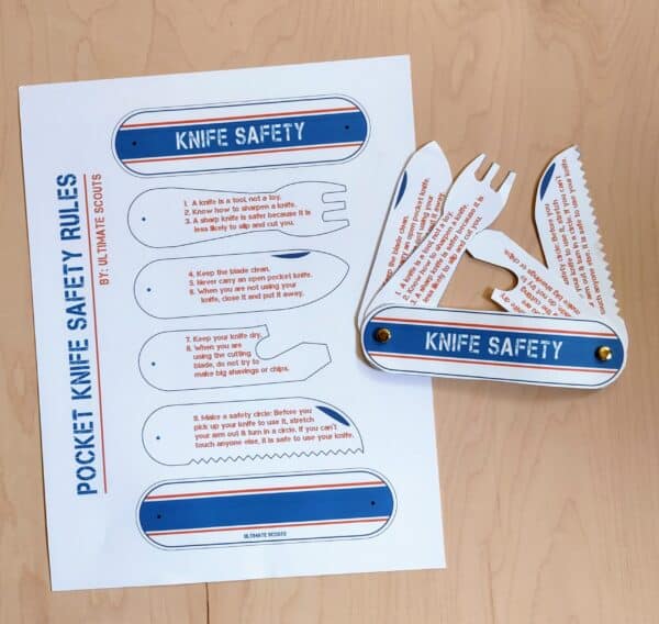 pocket knife safety printable