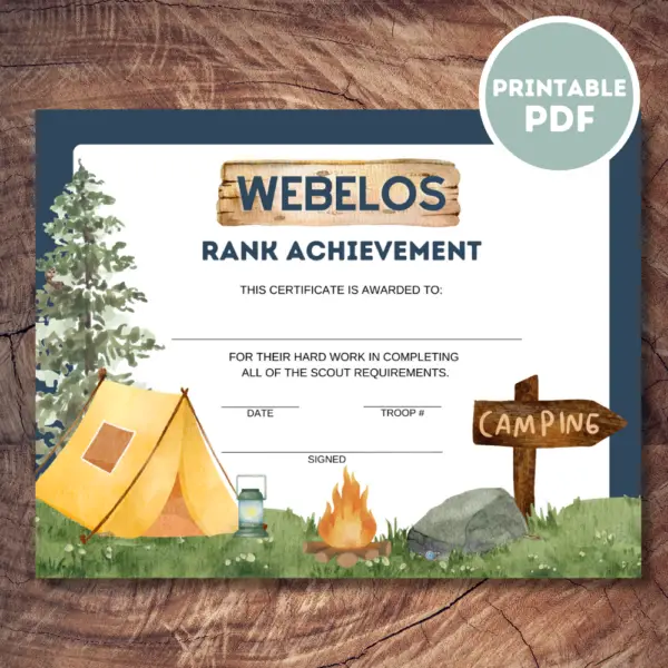 Printable Cub Scout Awards