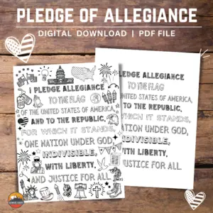 Printable Pledge of Allegiance