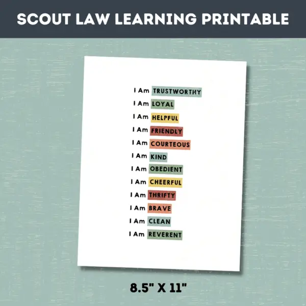 Printable of Scout Law
