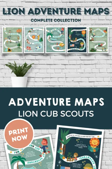 lion cub scouts requirements with fun map