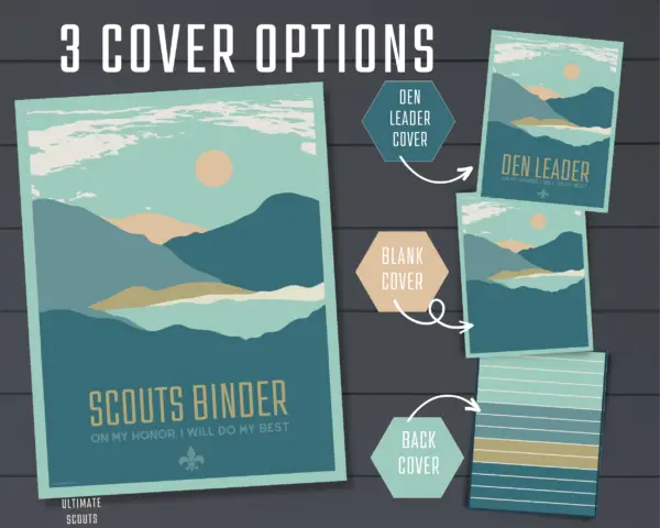 organize cub scout binder covers
