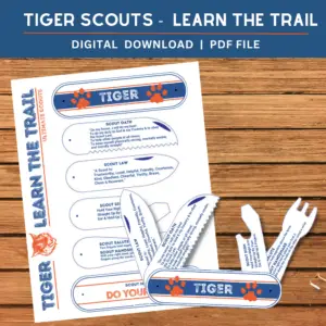 Tiger Learn The Bobcat Trail Knife Printable