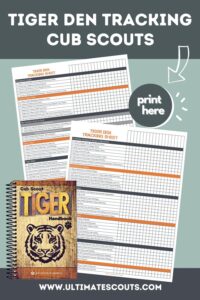 tiger scout den leader tracking checklist free printable