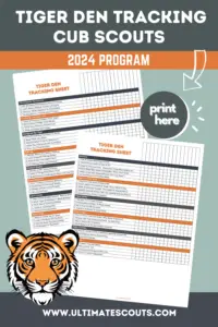 Tiger Den Tracking Printable
