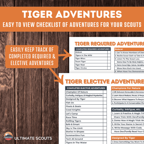 Tiger Adventure Checklists