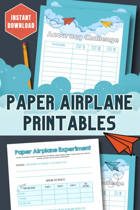 Paper Airplane Challenge Printables Pinterest