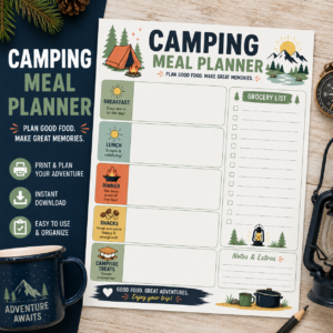 Camping Meal Planner - Printable