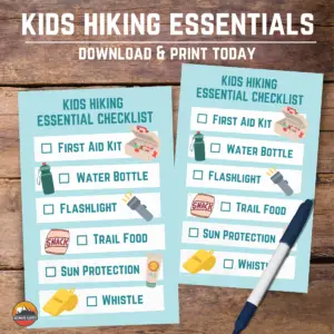 scouts printable kids hiking essentials