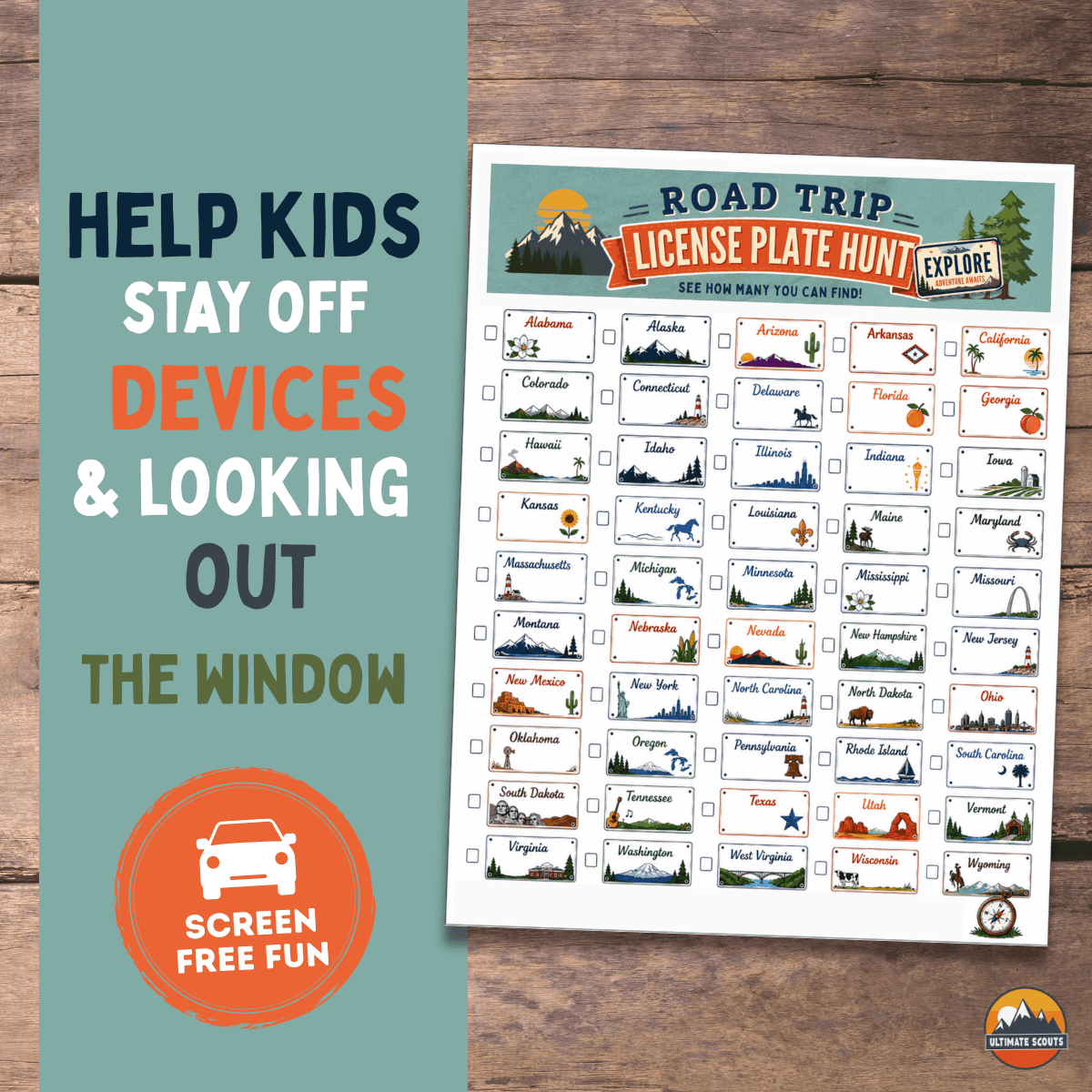License Plate Find Printable