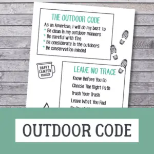 outdoor code and leave no trace
